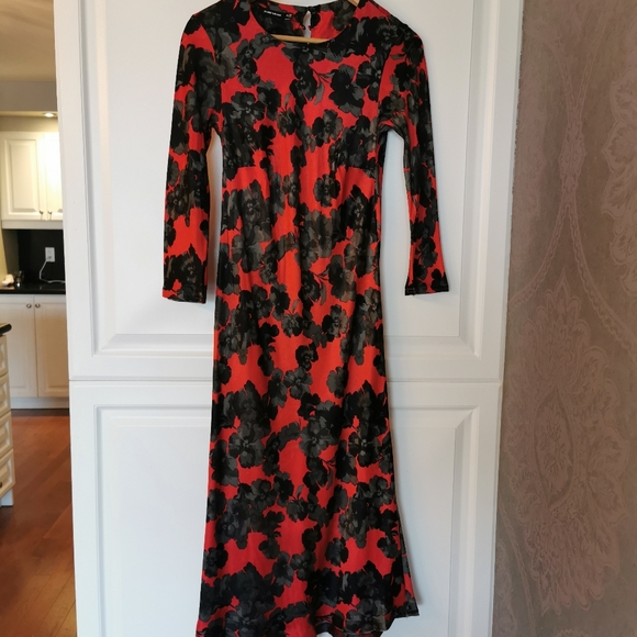 Made in Spain silk blend floral midi dress - Picture 8 of 12